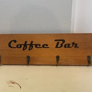 Rustic Brown Coffee Bar Wall Sign